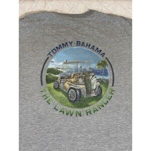 Tommy Bahama The Golf Ranger Golf Course Marlin 2 Sided Gray Shirt Size Small